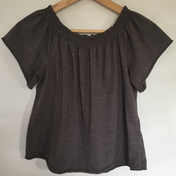 Off Shoulder Short Sleeve Summer Crop Top Size S - Picture 1 of 7